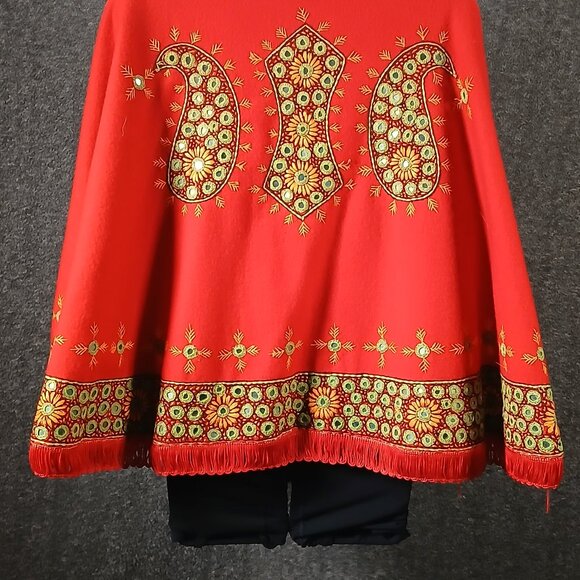 Embroidered Boho Jacket with Mirror Work & Fringe - Picture 3 of 6